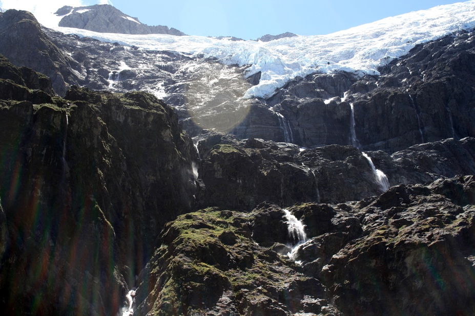 Rob Roy glacier waterfalls