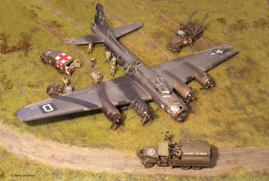 B17 crash landing 1944
