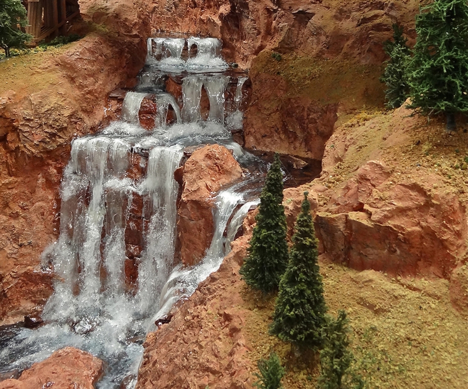 Realistic cascading waterfalls