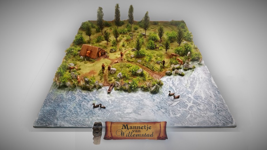 Prehistoric Diorama, and replica's - "Mannetje van Willemstad" Small 11