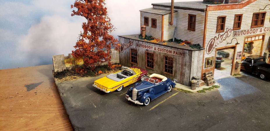 old time garage with lighting and interior Small 4
