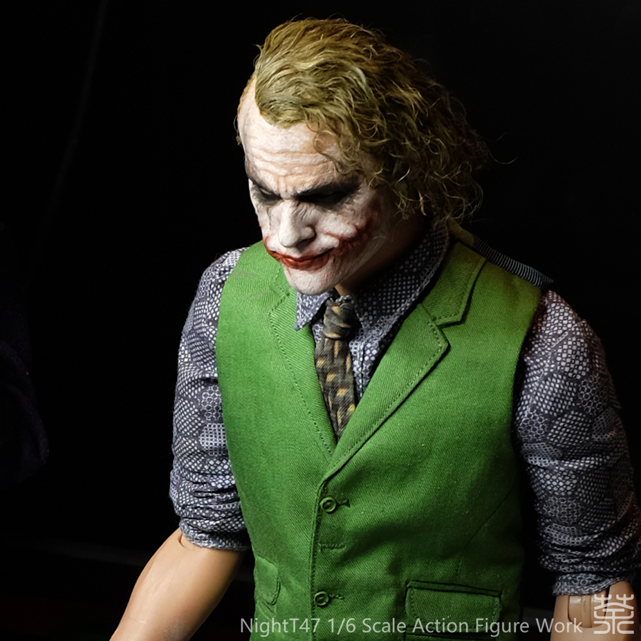 Heath Ledger Joker 1/6 headsculpt repaint & rehair work Small 2