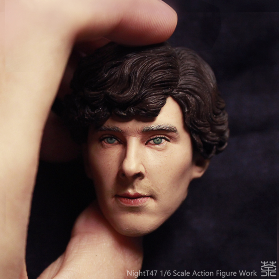 Sherlock Holmes Benedict Cumberbatch repaint & rehair work Small 5