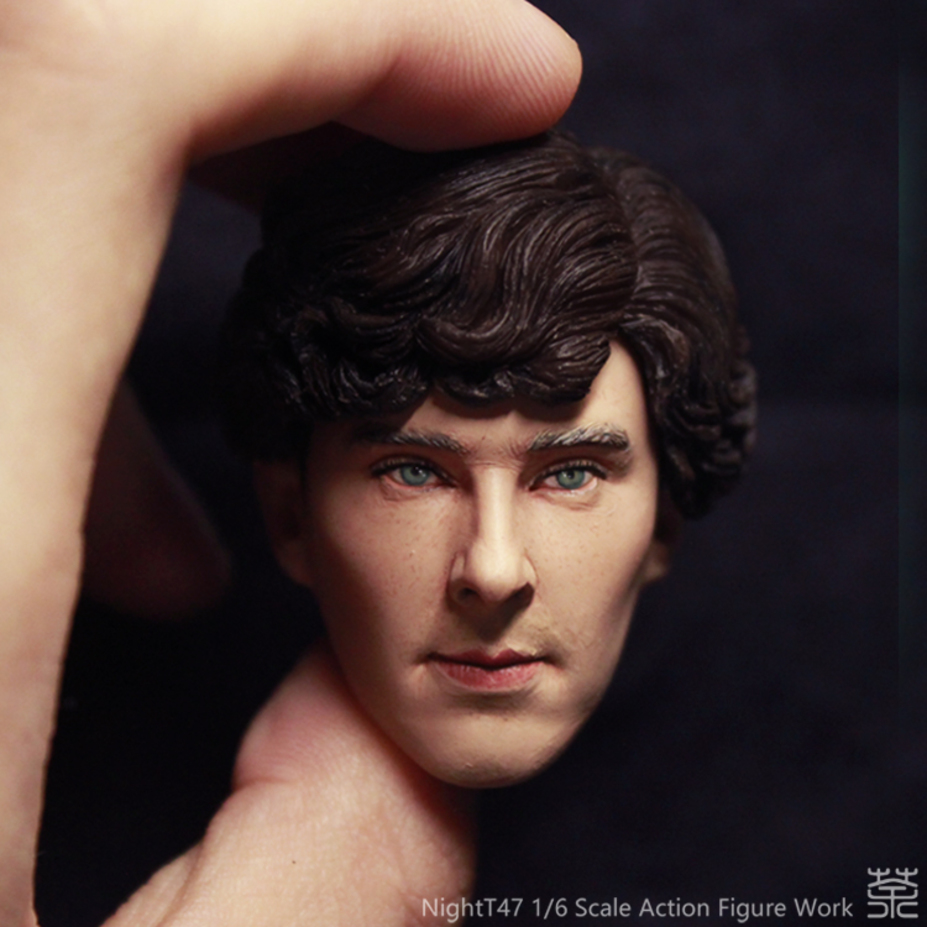 Sherlock Holmes Benedict Cumberbatch repaint & rehair work Small 4